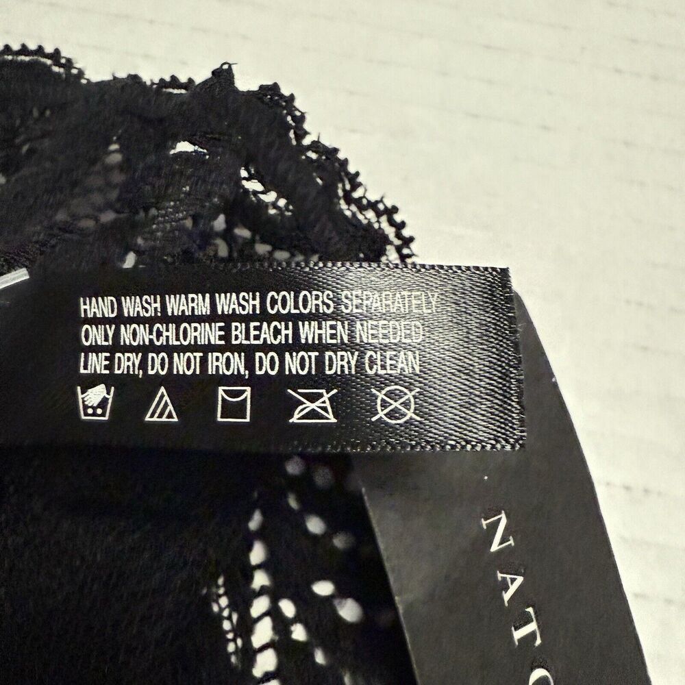 Natori‎ Feathers Hipster Briefs Black Underwear Panties 756023 Women's Size M - Picture 7 of 7